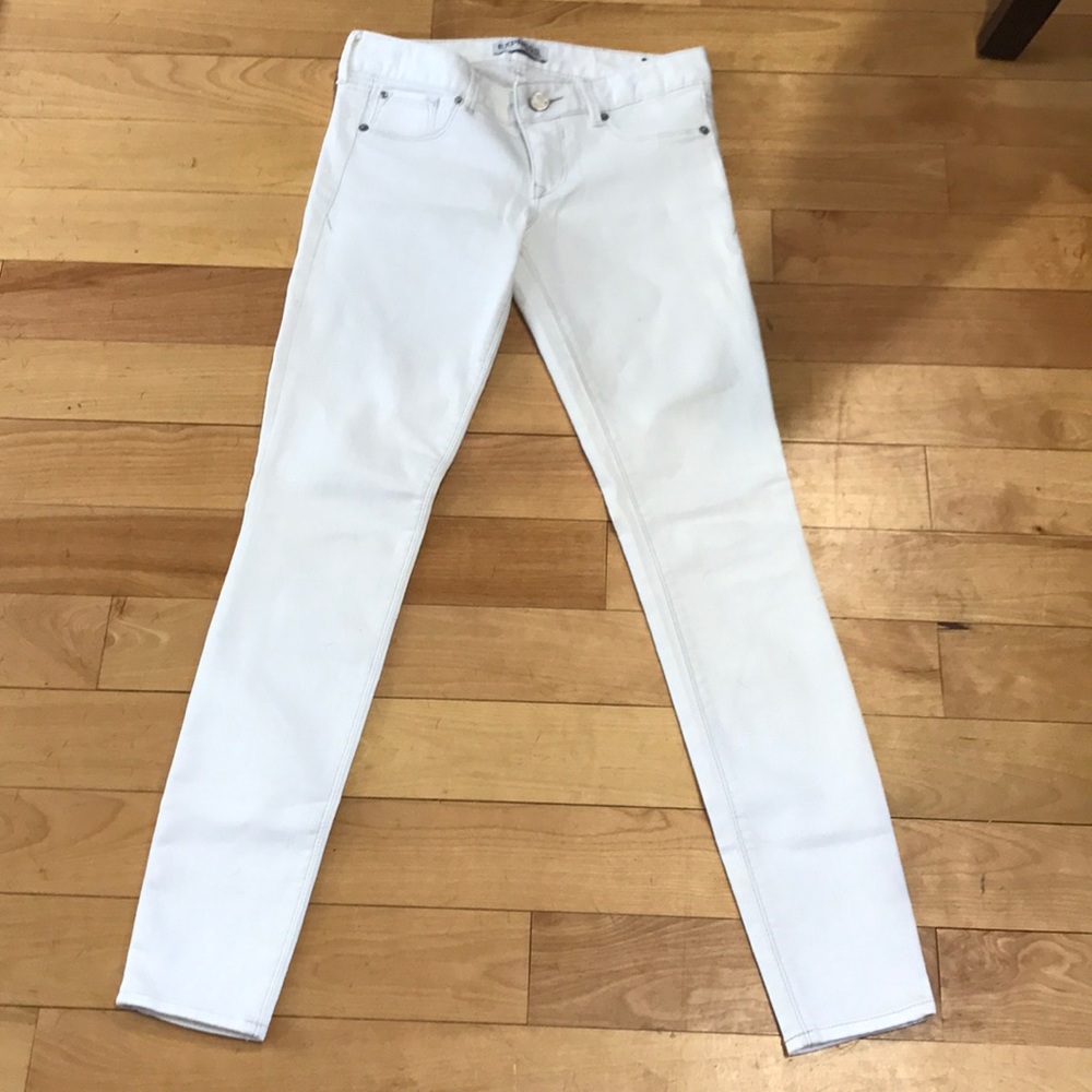 Express white skinny jeans